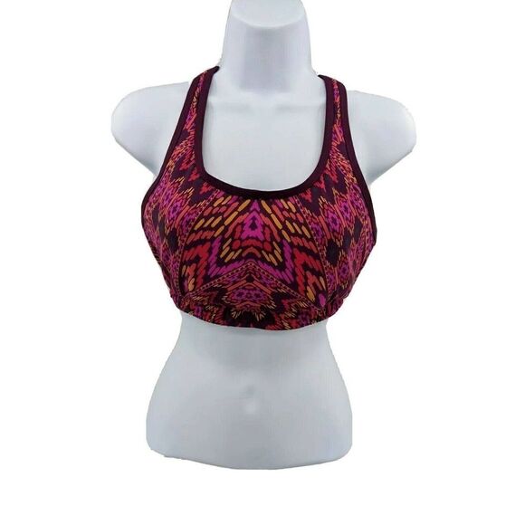 Athleta  Cayo Coco Ready to Run Bikini Top Aztec Swim Bra Watermellon - Picture 2 of 11